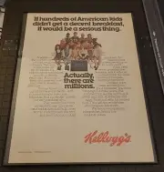 Kellogg's Print Ad 1976 Framed 8.5x11 Cereal Breakfast