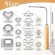7pcs Rosette Timbale Iron Set,bunuelera With Handle Mexican Bunuelo Pastry Maker Cutter Rosette Cookie Moulds-ZZY