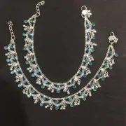 Anklets Silver Plated Ankle Chain Foot Bracelet Women Jewelry India Payal Anklet