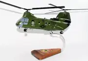 HMM-261 Raging Bulls CH-46 (157654) Model, 1/38 (14") Scale, Mahogany, Phrog