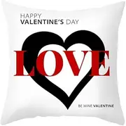 Spring Outdoor Pillow Covers Cushion Cover Upholstery Valentine Gnome Polyester Couch Pillow Covers Farmhouse Cushion Covers Replacement for Outdoor Patio Chair Wicker Red 50x50 cm