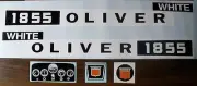 1855 OLIVER WHITE Pedal Tractor DECAL SET Ertl Toy FREE Ship Computer Cut