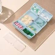 Weekly Pill Organizer 7 Compartments Portable Pill Case, Weekly Folding Pill Organizer with Magnetic Closure, Travel Medicine Box with Individual Daily Compart