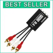 Plug & Play RCA Ground Loop Isolator - Eliminates Audio Noise Without Bass Loss