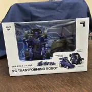 Sharper Image Transforming Blue Remote Control Robot Racer Wireless NEW In Box