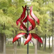 Wind Spinner Large Sculpture Tulip Windmill for Outdoor Garden Yard Decoration