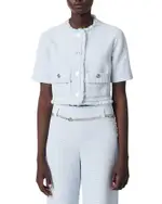 Maje Cropped Tweed Jacket