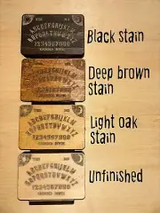 Wood Pocket Size Ouija Board With Pullout Drawer And Heart Planchette