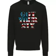 USA Ive Got Your Six American Flag Army Kids Sweatshirt Jumper