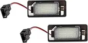DEMULAX 2X, for A3 2015-up A4 S4 A5 S5 RS5 2008-up A6 S6 12-up A7 S7 RS7 Rear White Car Accessories License Plate Light Number Lamp Car Number Plate Light