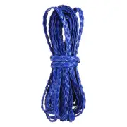 Flat Braided Leather Cord 7mm 5m Deep Blue Craft Strip for Jewelry 16.4ft