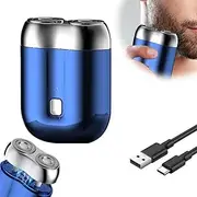 Mini Double Electric Shaver, Pocket USB Mini Shavers for Men, New Model Dual Head Electric Shaver, Portable Razor, Double Head Razor for Men afeamo
