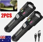 99000000LM Waterproof LED Flashlight Rechargeable Police Zoom Camping Lamp Torch