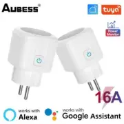 TUYA Smart 16A Zigbee Socket EU Plug Power Monitor Timing Countdown Function Voi