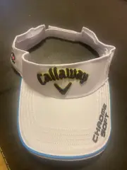 A Brand New Callaway Odyssey Chrome Soft Great Big Bertha XR Adult Visor White