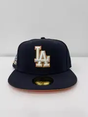 LA Dodgers New Era Hat Club Super Bloom Floral Blue Side Patch Fitted Cap 7 3/4