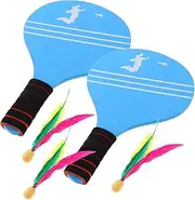 JUMPLAWN 1 Set Badminton Set for Reusable Racket Badminton Kit Racket Shuttlecock Racket Badminton Paddles for Beginners Badminton Paddle Balls Sponge