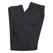 $395 Canali Black Capri Textured-Weave Wool Dress Pants Mens Size 34 (Italy 50)