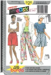 Burda Super Easy 3790 Pants size 8-18 sewing pattern uncut