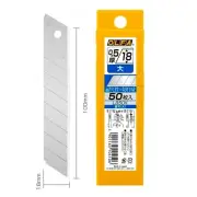 OLFA LB50K 50pc 18mm Heavy Duty Snap Off Utility (Suit 11B) Cutter Knife Blades