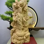檜木木雕刻九龍龍觀音御龍菩薩人物神像擺件家居高30公分