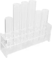 Abaodam 1 Set Clear Glass Test Tube Plant Propagation Station with Stand Hydroponic Vases for Flower Arranging and Office Decor for Plant Cuttings and Greenery Display