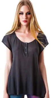 [Wildfox Couture] Counting Stars Blue Lagoon Henley