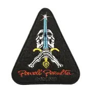 Powell Peralta Skateboard Patch Skull and Sword 4.5" Embroidered Iron /Sew On