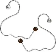 2pcs Stainless Steel Hat Organizer Rack Anti-slip Coat Hanger for Dorm and Home Multi-functional Scarf Holder Wall Hooks for Bags Towels and More
