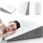 Bed Wedge Pillow for Sleeping, Soft Memory Foam Top, Triangle Pillow Wedge,