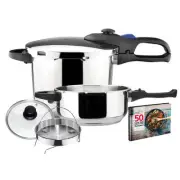 Magefesa Favorit 4.2 + 6.3 Qt. Stainless Steel Pressure Cooker Set