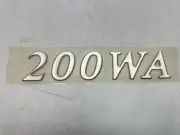 LARSON 200 WA MODEL RAISED DECAL SILVER 7 5/8" X 1 1/2" MARINE BOAT