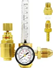 OYHBO Argon/CO2 Flow Meter Gas Regulator Guage for TIG MIG Welder Welding Gas-saving CGA580 Inlet