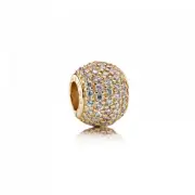 Authentic Pandora 14k Pure Gold Pave Charm
