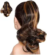 DONFAMDS Long Curly Ponytail Extension Claw Clip Tail Extensions Wig for Women Natural-looking Curls