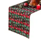 Christmas Table Runner Dining Table Cloth Snowflake Plaid Table Runners Placemat