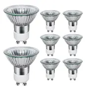GU10 Halogen Bulbs 35W 2800K Warm White, Pack of 8 Dimmable Ceiling Spotlight Lights