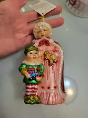 Old World Christmas Mrs. Clause With Elf No Box NEW OWC