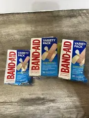 Band-Aid Variety Pack Adhesive Bandages, Box of 30 Assorted Sizes ***5 Boxes 150