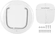 Small Cat Flap Door with 4 Way Lock, Transparent Cat Door for Indoor and Outdoor Use - 4-Way Locking, Silent Brush Strips, and Closure for Cats and Small Dogs