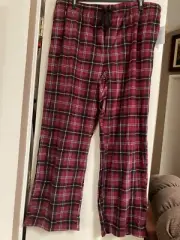 Men's Croft & Barrow Pattern Microfleece Lounge Plaid Pajama Pants Size XXL NWT
