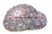 2 PC Mandala Tapestry Round Floor Pillow Cover Summer Cushion Cover Ottoman Pouf