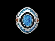 Size 8 Roie Jacque Navajo Ring • Traditional Native American Design • 925...