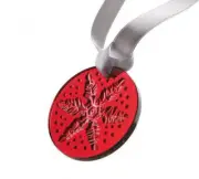 LALIQUE ANNUAL 2013 SNOWFLAKE ORNAMENT RED #10330800 CHRISTMAS BRAND NIB F/SH