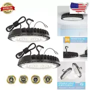 Light Up Your Workshop with 150W High Bay LED Shop Lights - 2 Pack, Easy Install