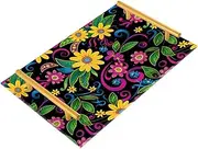Black Vintage Daisy Decorative Service Tray with Handles Trays for Serving Food for Jewelry Perfume for Drink Serving bandeja para comida en carro