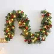 1.8M Christmas Rattan Artificial Xmas Tree Rattan Hanging Wreath Ornaments New