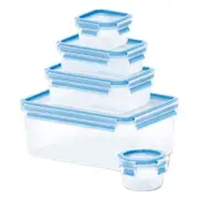 Emsa Clip & Close Set of 5 Food Storage Box/Container 0.15L/0.25L/0.55L/1L/3.70L