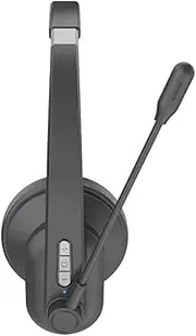 Oy632 Headphones with Microphone Wirel Headset Noise Cancelling Head-Mounted Headphone for Cell Phones Pc Tablet Home Black