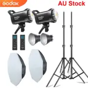 2x Godox SL60IIBI Bi-Color LED Video Light + 95cm Softbox + Light Stand Set